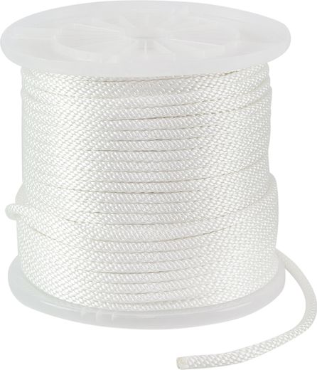 Веревка сплошного плетения d10мм, L100м, белый,KOT