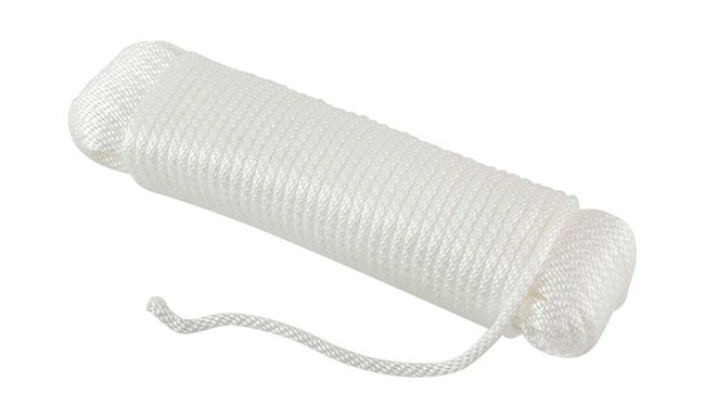 Веревка сплошного плетения d6мм, L30м белый, Marine Rocket