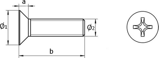 Винт 4х20 нержавеющий потайной упаковка 1/10