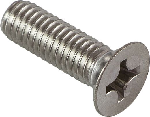 Винт с потайной головкой и крестообразным шлицем А4 DIN965 М6х20 упаковка 1/10