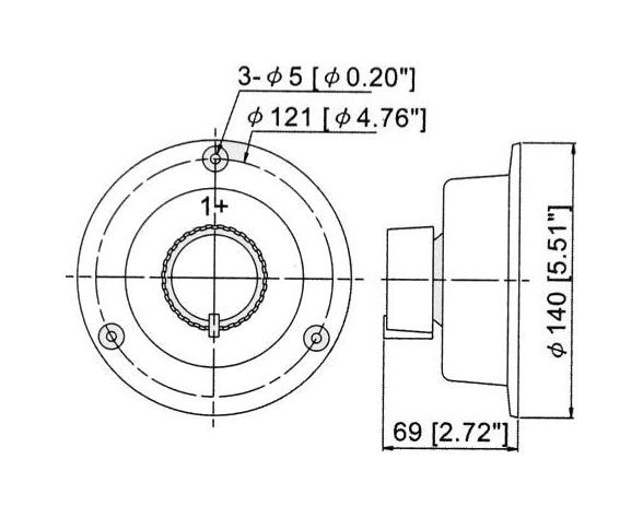 Выключатель массы "OFF-1-BOTH-2" (2 АКБ), 175 А, красный