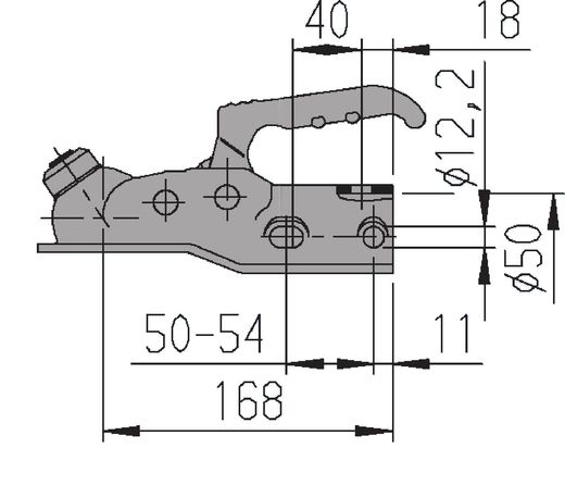 Замковое сцепное устройство AK 160 COMPACT исполнение В, d=50мм, AL-KO