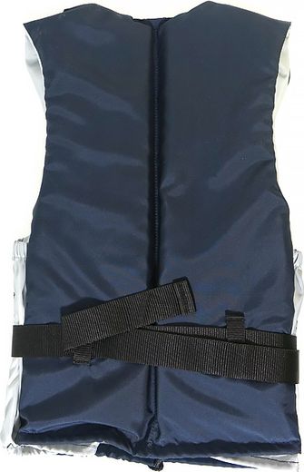 Жилет страховочный Active Zipper/reflex 90+ кг, сине-серый