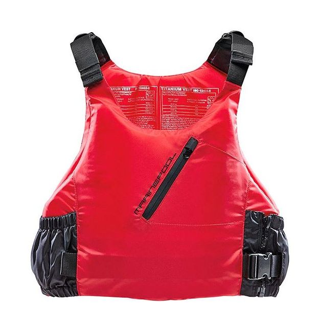 Жилет страховочный TITANIUM Vest 70-90 кг, красно-черный