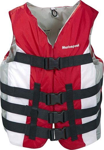 Жилет страховочный Water Ski II Vest 70-90 кг, бело-красный