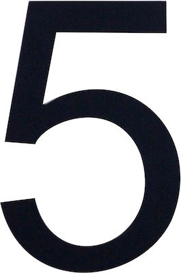 Знак номера 5, черный