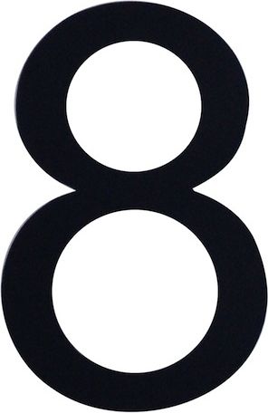 Знак номера 8, черный