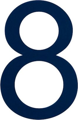 Знак номера 8, синий