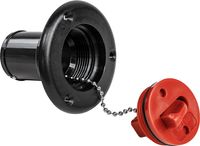 Горловина заливная для топлива, пластиковая, черная, под шланг 38 мм, Marine Rocket