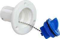 Горловина заливная для воды, пластиковая, белая, под шланг 38 мм, Marine Rocket