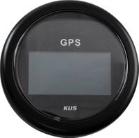 GPS-спидометр электронный, черный циферблат, черный ободок, выносная антенна, д. 85 мм