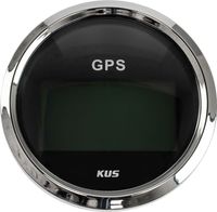 GPS-спидометр электронный, черный циферблат, нержавеющий ободок, выносная антенна, д. 85 мм