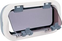 Иллюминатор «Standard», размер 4L, дымчатое стекло/белая рамка 708х195 мм