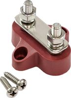 Клемма-штифт двойная, M6, красная/красная