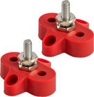 Клемма-штифт одинарная, M6, красная/красная