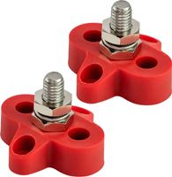 Клемма-штифт одинарная, M8, красная/красная