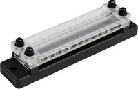 Колодка распределительная электромонтажная с защитной крышкой, 2 планки по 12 контактов