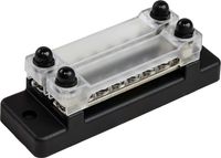 Колодка распределительная электромонтажная с защитной крышкой, 2 планки по 6 контактов