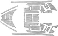 Комплект палубного покрытия для Yamaha CR-27, тик серый, с обкладкой, Marine Rocket