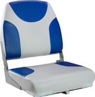 Кресло мягкое складное, обивка винил, цвет серый/синий, Marine Rocket