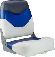 Кресло мягкое складное Premium, обивка винил, цвет белый/синий/угольный, Marine Rocket