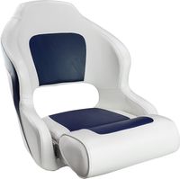 Кресло с болстером Delux Sport Flip Up, обивка белый/синий винил