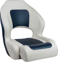 Кресло с болстером Delux Sport Flip Up, обивка винил, цвет белый/синий