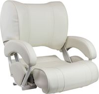 Кресло с перекидной спинкой и болстером, обивка винил, цвет белый