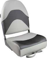 Кресло складное мягкое PREMIUM WAVE, цвет серый/черный