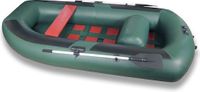 Надувная лодка ПВХ Комфорт 300, зеленая, пол реечный деревянный