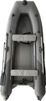 Лодка РИБ (RIB) STEL R-360P, светло-серый/серый, накладки на рундук и банки, защита киля, корпус серый