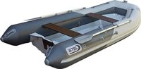 Лодка РИБ (RIB) STEL R-375, белый/серый, накладки на рундук и банки, защита киля, корпус графит