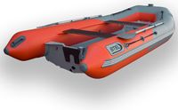 Лодка РИБ (RIB) STEL R-375, оранжевый/светло-серый, накладки на рундук и банки, защита киля, корпус графит