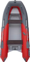 Лодка РИБ (RIB) STEL R-420, графит/красный, накладки на рундук и банки, защита киля, корпус серый