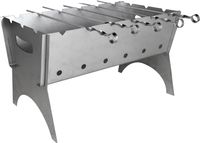 Мангал 500х300, 1.5 мм, нержавеющая сталь, комплект (сумка + шампура)