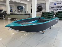 Моторная лодка, Триера 420 румпель, бирюзовый