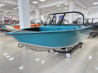 Моторная лодка, Триера 460 FISH, бирюзовый