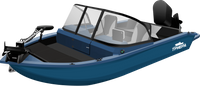 Моторная лодка, Триера 460 FISH, бирюзовый