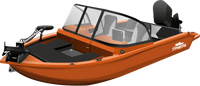 Моторная лодка, Триера 470 BR, оранжевый