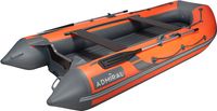 Надувная лодка ПВХ, Адмирал 330 CF НДНД, роульс, рым, оранжевый/серый