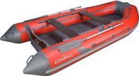Надувная лодка ПВХ, Адмирал 360 НДНД, роульс, рым,  красный/серый