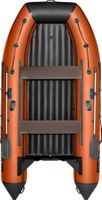 Надувная лодка ПВХ, Адмирал 380 НДНД, оранжевый/черный