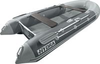 Надувная лодка ПВХ, HYDRA Delta 380 НДНД, серый-св.серый, OPTIMA, (PC)