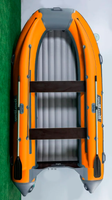 Надувная лодка ПВХ, RiverBoats RB 370 НДНД, ф/б, серо-оранжевый