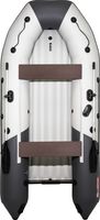 Надувная лодка ПВХ, Таймень NX 3800 НДНД PRO, бронь, светло-серый/графит