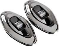 Огни ходовые светодиодные, комплект, нержавеющий корпус, 12 В