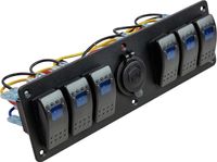 Панель бортового питания 6 переключателей, розетка питания