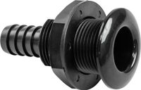 Разъем водосброса с обратным клапаном под шланг 19 мм, черный