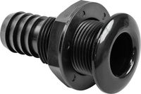 Разъем водосброса с обратным клапаном под шланг 25 мм, черный
