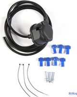 Розетка для прицепа, пластиковая, 13 контактов, с проводкой 2 м.